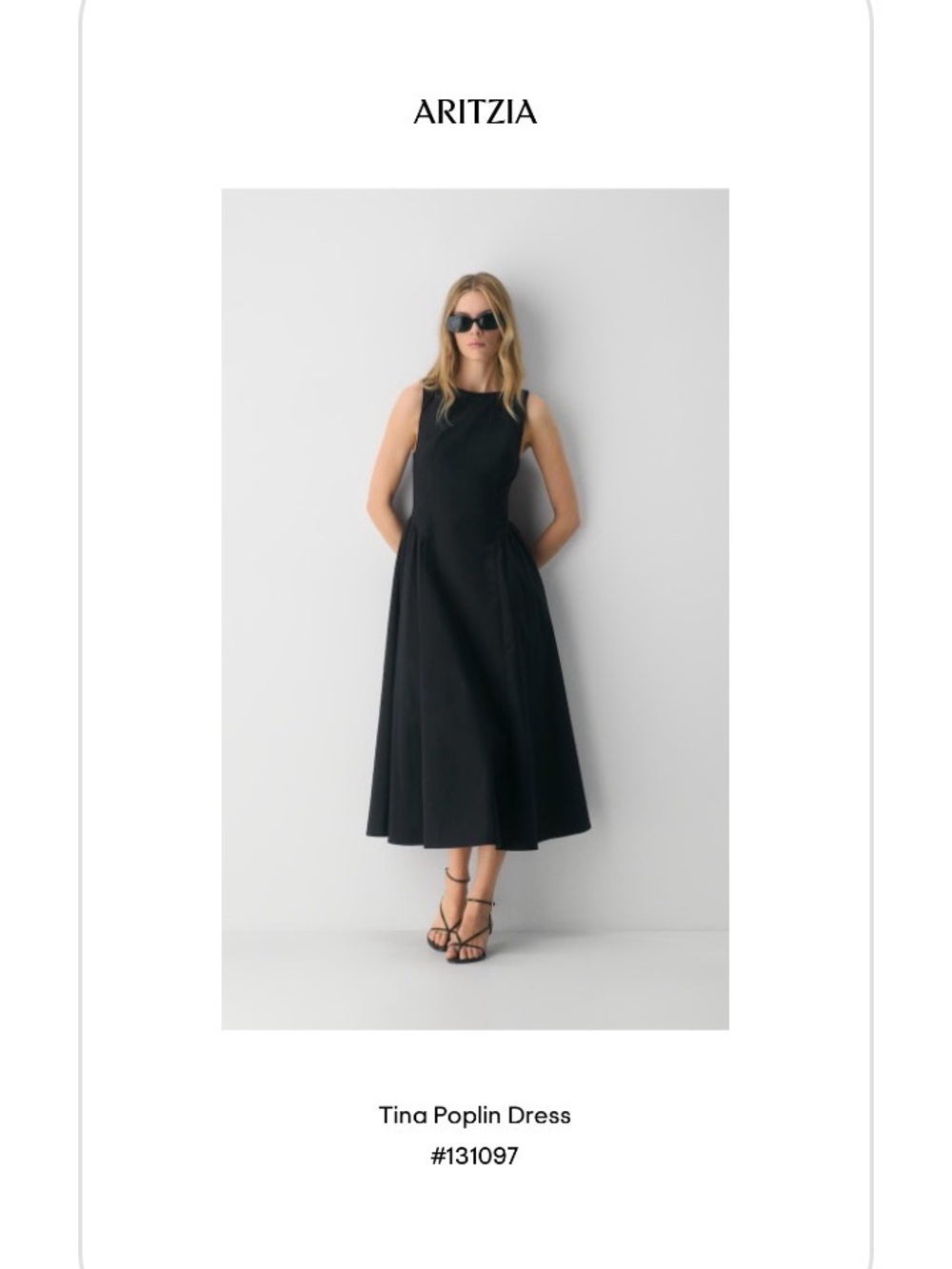 Aritzia Wilfred Black Sleeveless Maxi Dress